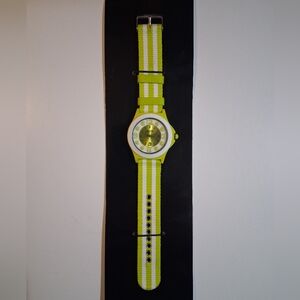Crayo- Carnival Woman's Watch. Lime Green & White With Adjustable Strap.
